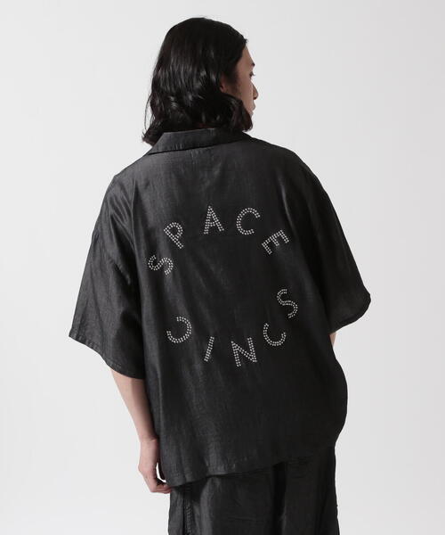 DANKE SCHON(ダンケシェーン)の「DankeSchon/ダンケシェーン/TENCEL OPENCOLLAR SSH(シャツ/ブラウス・レディース・ブラック・L/M)」の1枚目の写真