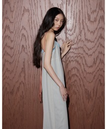 オーガンザ x サテンスリップドレス / Organza x Satin Slip Dress