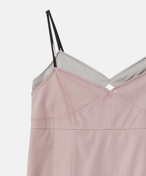 LE CIEL BLEU(ルシェルブルー)の「オーガンザ x サテンスリップドレス / Organza x Satin Slip Dress(ワンピース・レディース・ライトグレー/ライトブルー・38/36)」の10枚目の写真