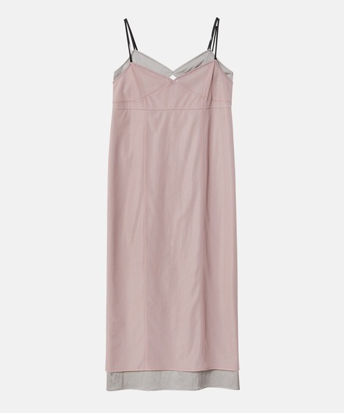 LE CIEL BLEU(ルシェルブルー)の「オーガンザ x サテンスリップドレス / Organza x Satin Slip Dress(ワンピース・レディース・ライトグレー/ライトブルー・38/36)」の9枚目の写真