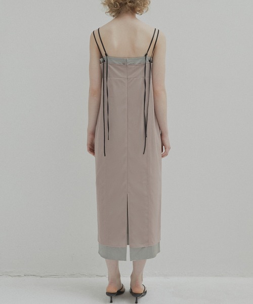 LE CIEL BLEU(ルシェルブルー)の「オーガンザ x サテンスリップドレス / Organza x Satin Slip Dress(ワンピース・レディース・ライトグレー/ライトブルー・38/36)」の8枚目の写真