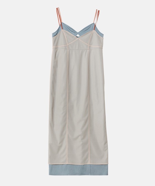 LE CIEL BLEU（ルシェルブルー）の「オーガンザ x サテンスリップドレス / Organza x Satin Slip Dress（ワンピース・レディース・ライトグレー/ライトブルー・38/36）」の16枚目の写真