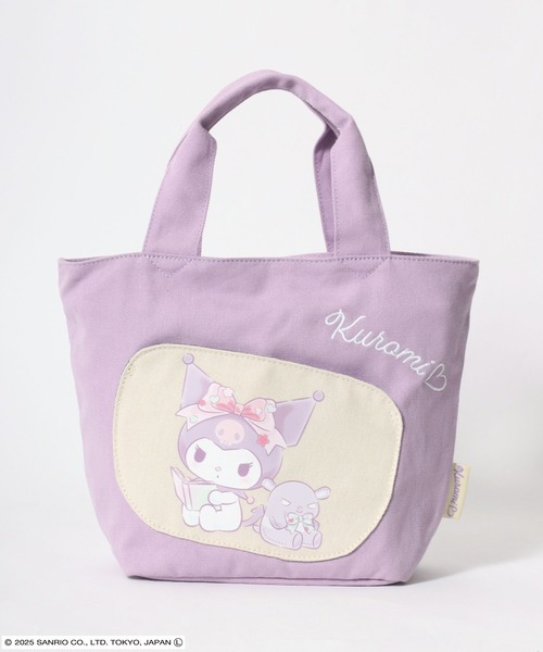 sanrio(サンリオ)の「sanrio(サンリオ)マイメロディ&クロミ周年モデル キャラクタープリント ダイカットポケットキャンバストートバッグ/ミニトート(トートバッグ・レディース・アイボリー/ブラック/ラベンダー/ピンク・FREE)」の3枚目の写真