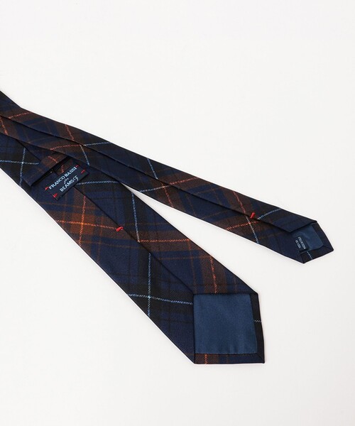 FRANCO BASSI（フランコバッシ）の「FRANCO BASSI / シルク チェック柄 ネクタイ（ネクタイ・メンズ・ブルー・ONE SIZE）」の5枚目の写真