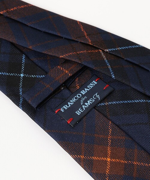 FRANCO BASSI（フランコバッシ）の「FRANCO BASSI / シルク チェック柄 ネクタイ（ネクタイ・メンズ・ブルー・ONE SIZE）」の6枚目の写真