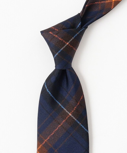 FRANCO BASSI（フランコバッシ）の「FRANCO BASSI / シルク チェック柄 ネクタイ（ネクタイ・メンズ・ブルー・ONE SIZE）」の7枚目の写真