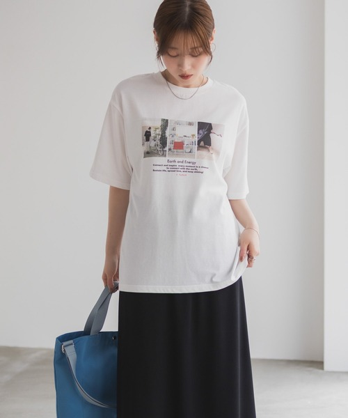 HusHusH(ハッシュアッシュ)の「HusHusH フォトプリントTシャツ(Tシャツ/カットソー・レディース・オフホワイト/ブルー/ブラック・M/L)」の6枚目の写真