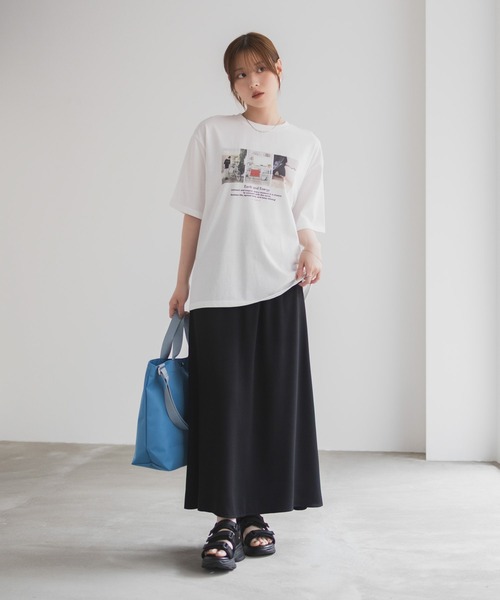 HusHusH(ハッシュアッシュ)の「HusHusH フォトプリントTシャツ(Tシャツ/カットソー・レディース・オフホワイト/ブルー/ブラック・M/L)」の10枚目の写真