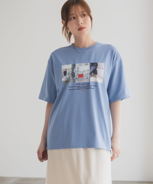 HusHusH(ハッシュアッシュ)の「HusHusH フォトプリントTシャツ(Tシャツ/カットソー・レディース・オフホワイト/ブルー/ブラック・M/L)」の15枚目の写真