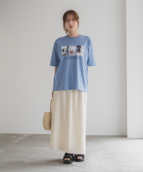 HusHusH(ハッシュアッシュ)の「HusHusH フォトプリントTシャツ(Tシャツ/カットソー・レディース・オフホワイト/ブルー/ブラック・M/L)」の17枚目の写真