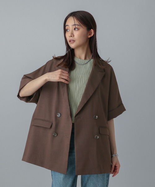 MATINEE LINE/リネンライクWジャケット半袖/495637 楽天市場】【SALE／20%OFF】MATINEE LINE/リネンライクW
