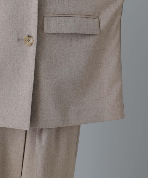 GLOBAL WORK（グローバルワーク）の「MATINEE LINE/リネンライクWジャケット半袖/495637（テーラードジャケット・レディース・ブラウン/ブラック/アイボリー・SMALL/MEDIUM/LARGE）」の11枚目の写真