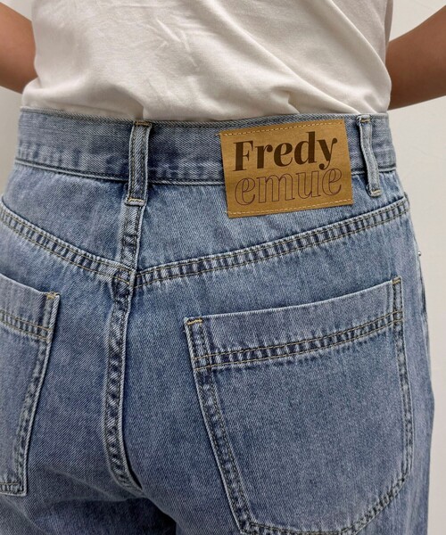 fredy emue（フレディエミュ）の「ドロストセミワイドデニムパンツ（デニムパンツ・レディース・ブルー/サックスブルー・36/38）」の7枚目の写真