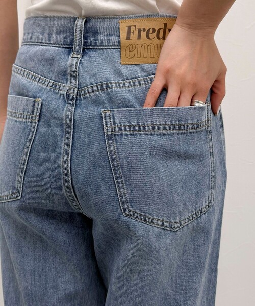 fredy emue（フレディエミュ）の「ドロストセミワイドデニムパンツ（デニムパンツ・レディース・ブルー/サックスブルー・36/38）」の8枚目の写真