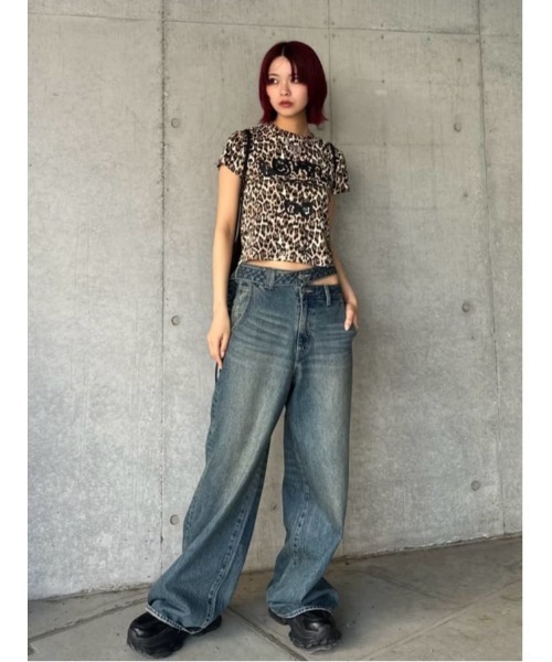 ダブル ホール ベルト ストレート パンツ【美品】 セール】DOUBLE HOLE BELT STRAIGHT PT ダブル ホール ベルト