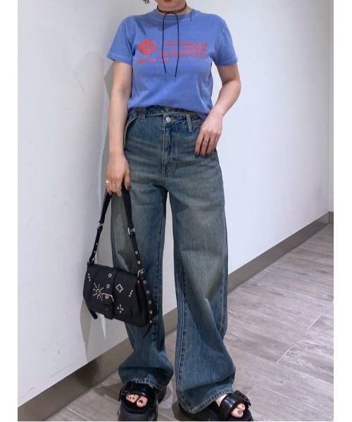 ダブル ホール ベルト ストレート パンツ【美品】 セール】DOUBLE HOLE BELT STRAIGHT PT ダブル ホール ベルト