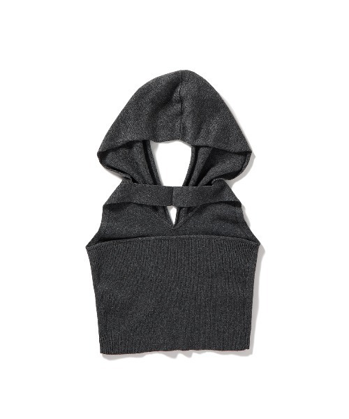 トップス PERVERZE Cropped Hoodie Knit Top Cropped Hoodie Knit Top/Black｜PERVERZE | パーバーズの公式