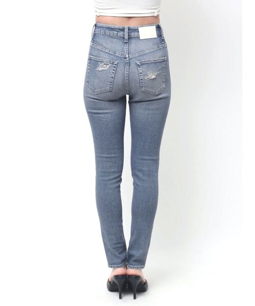 GYDA ダメージ加工 スキニーデニム ジェイダ GYDA M/W TRIANGLEダメージスキニーデニムパンツ