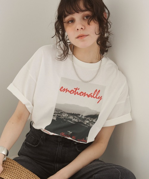 カラーロゴ フォトプリント オーバーサイズ Tシャツ（Tシャツ