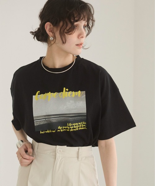 カラーロゴ フォトプリント オーバーサイズ Tシャツ（Tシャツ