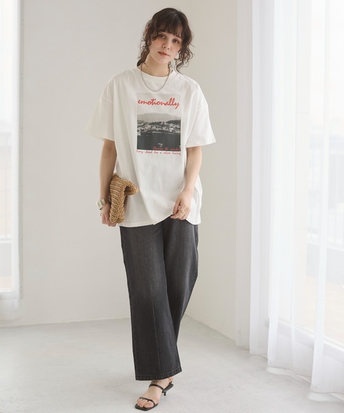 カラーロゴ フォトプリント オーバーサイズ Tシャツ（Tシャツ