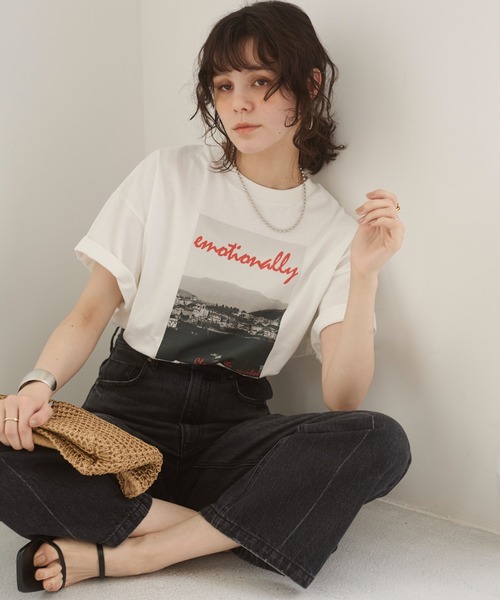 カラーロゴ フォトプリント オーバーサイズ Tシャツ（Tシャツ