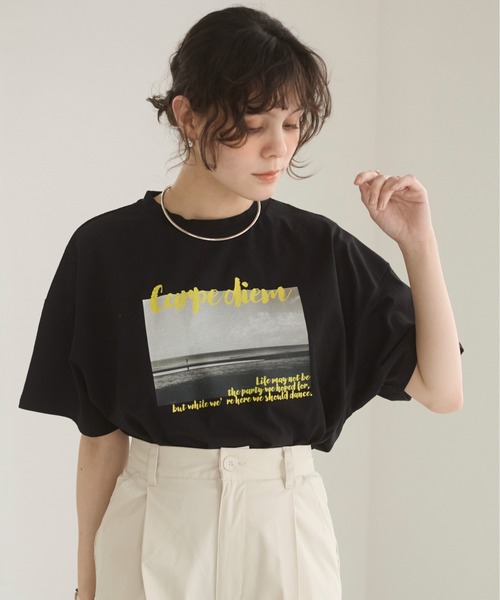 カラーロゴ フォトプリント オーバーサイズ Tシャツ（Tシャツ