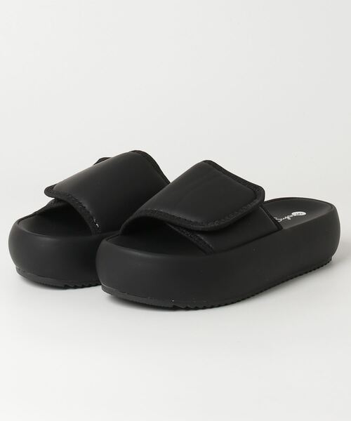 Sugar Sugar（シュガーシュガー）の「SUGAR SUGAR /クッションスライドサンダル（サンダル・レディース・ブラック/アイボリー・M/L/LL/S）」の2枚目の写真