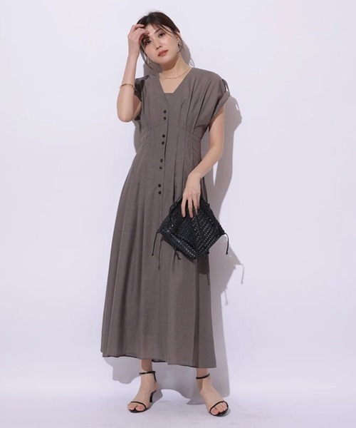 【新品】Mystrada♡ゆるタックリネンワンピース ゆるタックリネンワンピース(ワンピース)|Mystrada(マイ