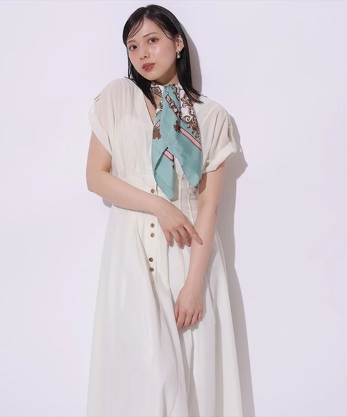 Mystrada（マイストラーダ）の「ゆるタックリネンワンピース（ワンピース・レディース・ブラック/ブラウン/ホワイト/ピンク/ドット・34/36/38）」の13枚目の写真