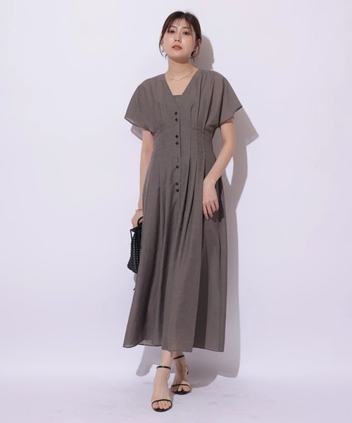 【新品】Mystrada♡ゆるタックリネンワンピース Mystrada（マイストラーダ）の「ゆるタックリネンワンピース