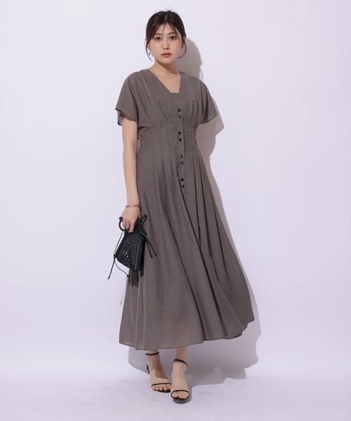 【新品】Mystrada♡ゆるタックリネンワンピース Mystrada（マイストラーダ）の「ゆるタックリネンワンピース