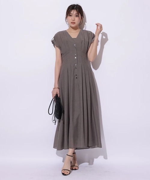 【新品】Mystrada♡ゆるタックリネンワンピース Mystrada（マイストラーダ）の「ゆるタックリネンワンピース