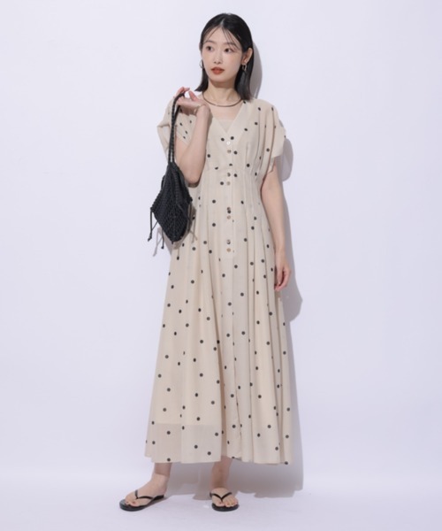 【新品】Mystrada♡ゆるタックリネンワンピース ゆるタックリネンワンピース(ワンピース)|Mystrada(マイ