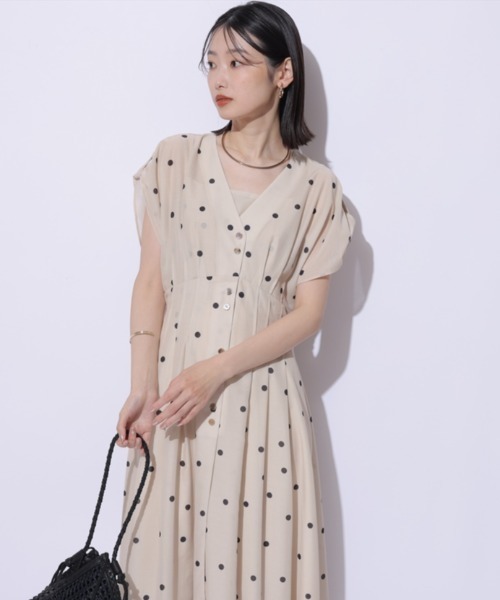 ゆるタックリネンワンピース（ワンピース）｜Mystrada（マイ