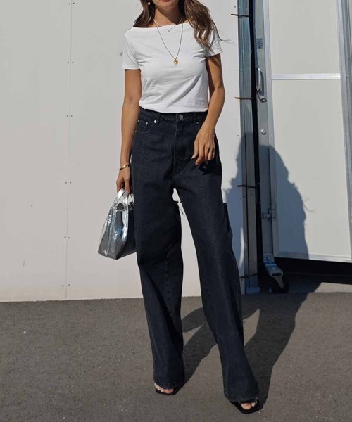 esutoreja（エストレジャ）の「バックカットアウトデニム（デニムパンツ・レディース・ライトブルー/ブラック・S/M）」の11枚目の写真