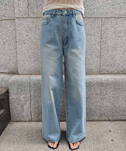 バックカットアウトデニム（デニムパンツ）｜esutoreja