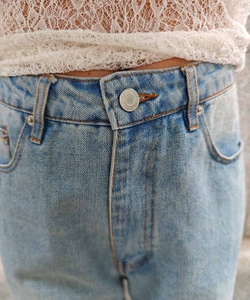 esutoreja（エストレジャ）の「バックカットアウトデニム（デニムパンツ・レディース・ライトブルー/ブラック・S/M）」の14枚目の写真