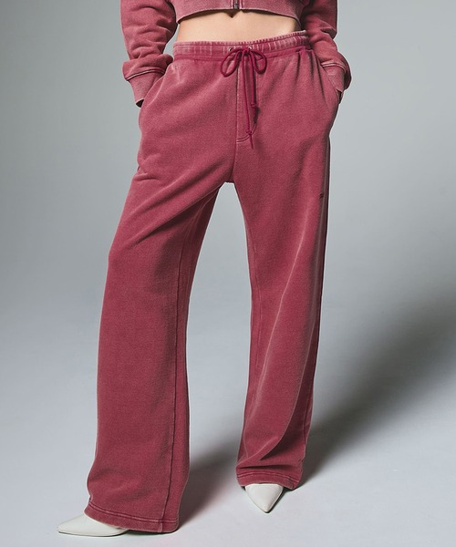 X-girl(エックスガール)の「DUSTY SWEAT PANTS(スウェットパンツ・レディース・ブラック/ピンク/グリーン・S/M)」の1枚目の写真