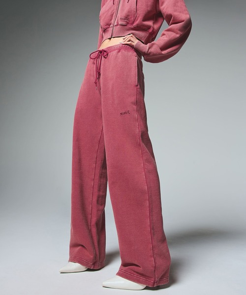 X-girl(エックスガール)の「DUSTY SWEAT PANTS(スウェットパンツ・レディース・ブラック/ピンク/グリーン・S/M)」の14枚目の写真