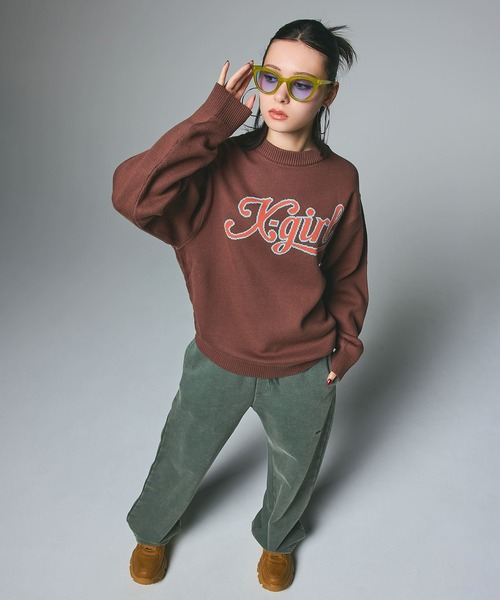 X-girl(エックスガール)の「DUSTY SWEAT PANTS(スウェットパンツ・レディース・ブラック/ピンク/グリーン・S/M)」の15枚目の写真