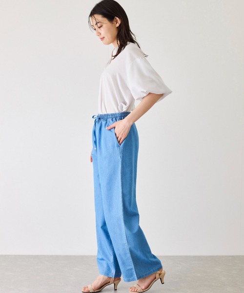 Jayro(ジャイロ)の「デニムワイドパンツ(その他パンツ・レディース・サックスブルー/ネイビー/ブラック・FREE)」の22枚目の写真