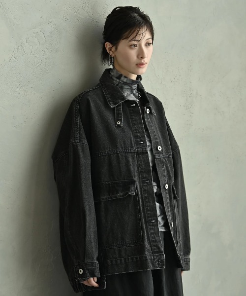 2WAY] UNISEX ビッグシルエットデニムジャケット – funda mine