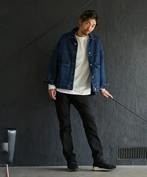 funda mine（ファンダマイン）の「[2WAY] UNISEX ビッグシルエットデニムジャケット（デニムジャケット・レディース・ブラック/サックスブルー/インディゴブルー・FREE）」の20枚目の写真