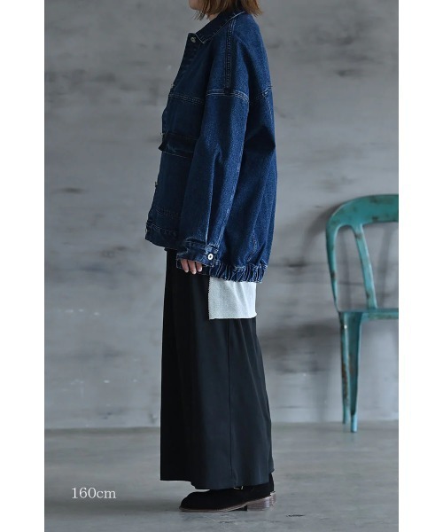 2WAY] UNISEX ビッグシルエットデニムジャケット（デニム