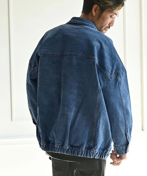 2WAY] UNISEX ビッグシルエットデニムジャケット（デニム