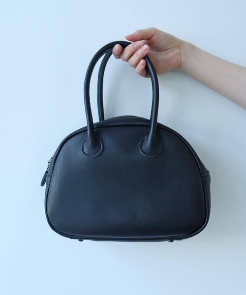 bulle de savon(ビュルデサボン)の「△leather daikei bag(ハンドバッグ・レディース・ブラック/ダークブラウン・FREE)」の1枚目の写真