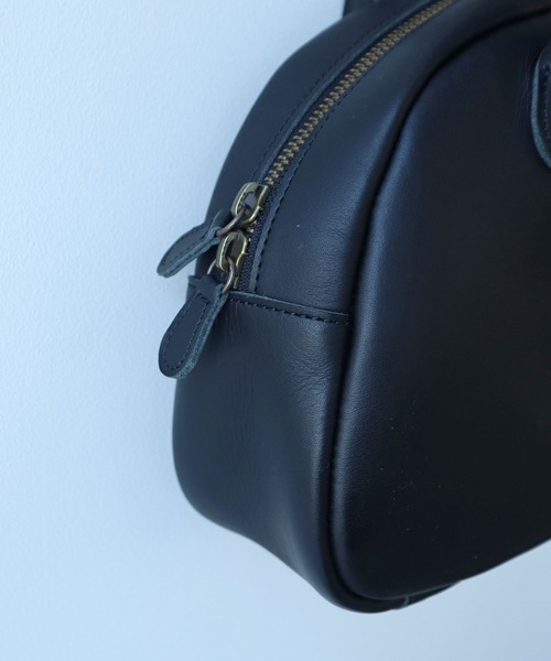 bulle de savon(ビュルデサボン)の「△leather daikei bag(ハンドバッグ・レディース・ブラック/ダークブラウン・FREE)」の6枚目の写真