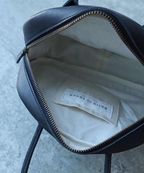 bulle de savon(ビュルデサボン)の「△leather daikei bag(ハンドバッグ・レディース・ブラック/ダークブラウン・FREE)」の5枚目の写真