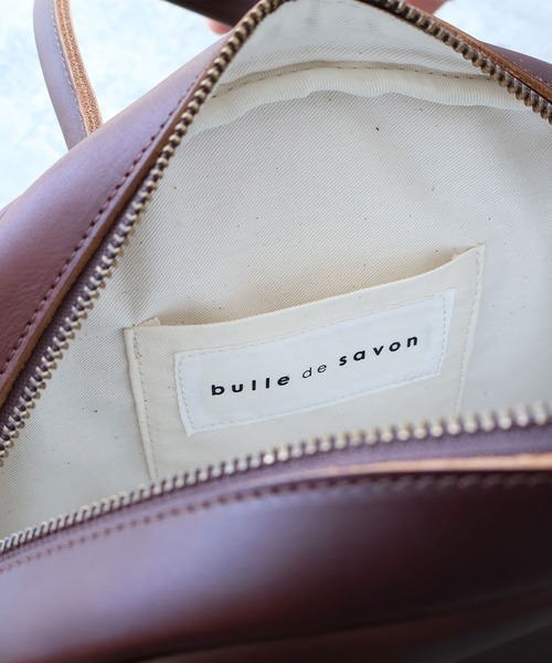 bulle de savon(ビュルデサボン)の「△leather daikei bag(ハンドバッグ・レディース・ブラック/ダークブラウン・FREE)」の8枚目の写真